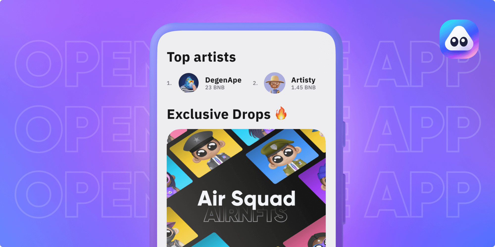 AirNFTs app screen
