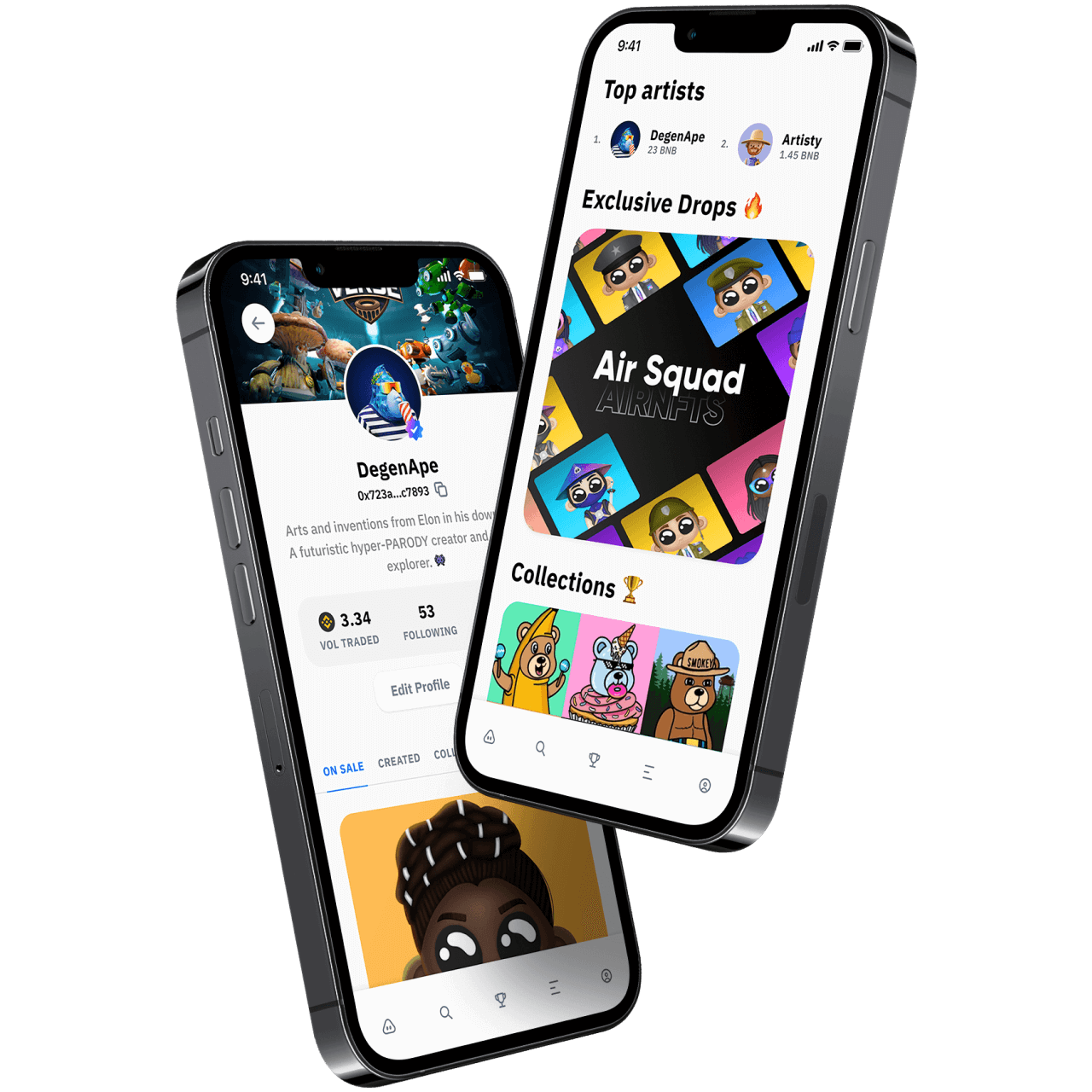 NFT Mobile App Illustration